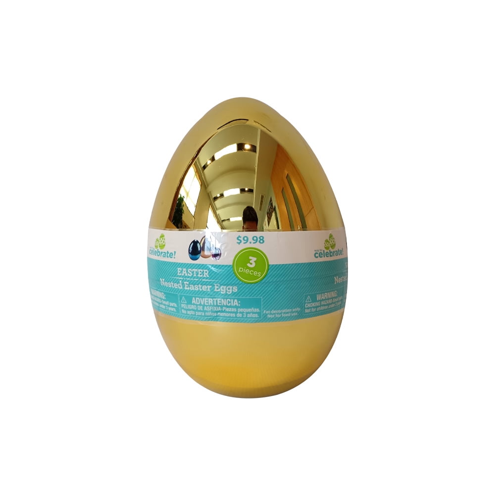 Way to Celebrate 3ct Nested Egg Asmt! Can Be Used to Decorate Your Easter!Material Plastic!
