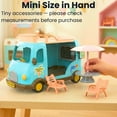 thumbnail image 3 of OLEOCA Family Ice Cream Truck Toy — Dessert Food Truck Playset with Cash Register, Chairs & Umbrella, Dollhouse Pretend Play Vehicle, Gift for Kids Ages 3+, 3 of 9