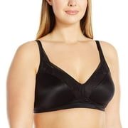 Playtex Women's Secrets Feel Gorgeous Wirefree with Lace Illusion, Black, 38C