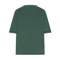 thumbnail image 4 of Cavosen Womens Tops Half Sleeve Oversized Pullover Blouse Tunic V Neck Solid Curved Hem Soft Tops Holiday Shirts Trendy Casual T-Shirts Athletic Beach Tees Summer Green L, 4 of 7
