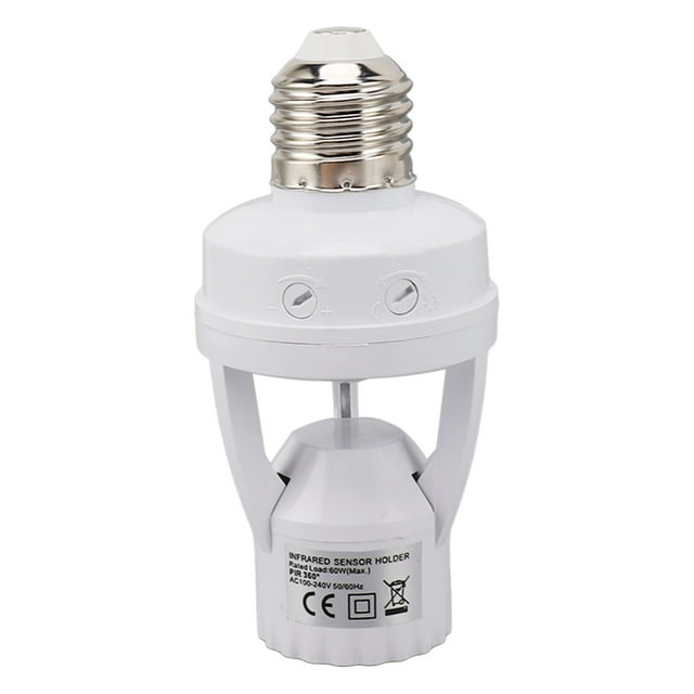 Zócalo De Luz Con Sensor De Movimiento, 100-240 V, Adaptador De Bombilla De Tornillo PIR Motion E27 Fácil De Instalar Para Sótano