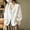 ZWhite, variant on Women’s Lightweight Cotton Linen Open Front Duster Cardigan, Loose Long Sleeve Beach Cover Up Outerwear Beige L