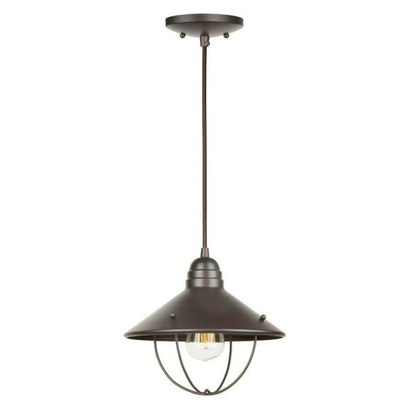Forte Lighting 7111-01 1 Light 11" Wide Pendant - Bronze