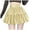 Gold, variant on Women's PU Leather Skirt,Puffy Double Layer Ruffled,Pleated, Skirt Wrapped Skirt (Black, M)