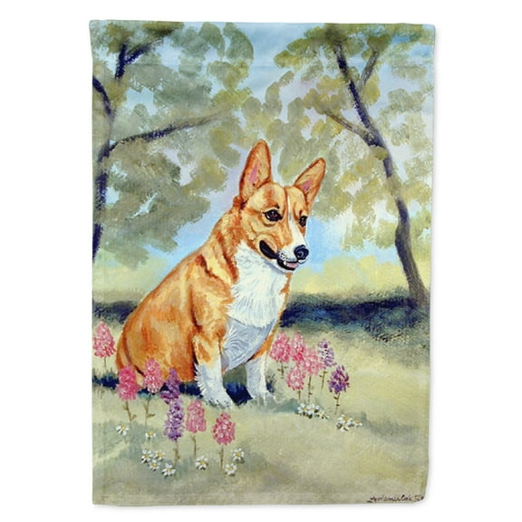 Corgi Flag Canvas House Size