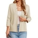 thumbnail image 1 of Chaqueta estilo blazer GRACE KARIN para mujer, manga 3/4, punto M, color beige, 1 of 6