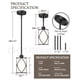 thumbnail image 4 of Paquete de 2 lámparas colgantes Osimir Glass Kitchen Island, color negro, 4 of 9