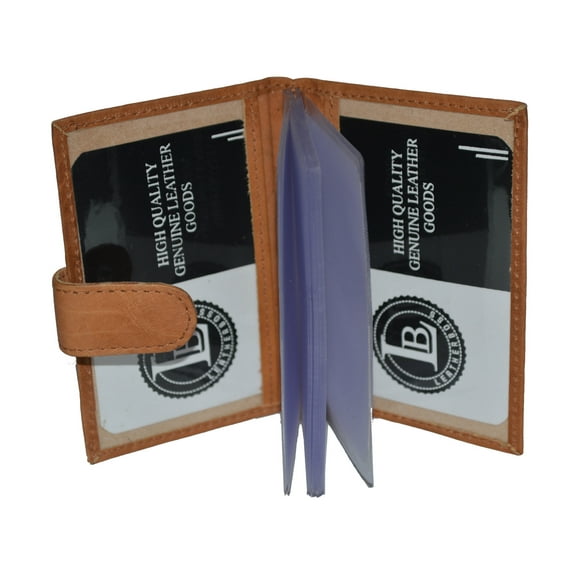 CREDIT CARD PICTURES HOLDER SMALL with snap closure by Leatherboss