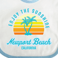 thumbnail image 4 of Inktastic Summer Enjoy the Sunshine Newport Beach Florida in Blue Boys or Girls Baby Bib, 4 of 4