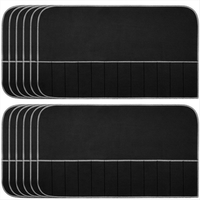 Bolsas de Almacenamiento de Plata, Organizador de Cubiertos de Fieltro de Tela para Guardar Plata, Bolsas Protectoras de Plata Antideslustre, 12 Unidades