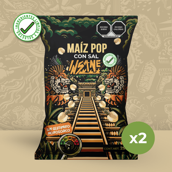 2 pack Maíz Pop sal 250g c/u