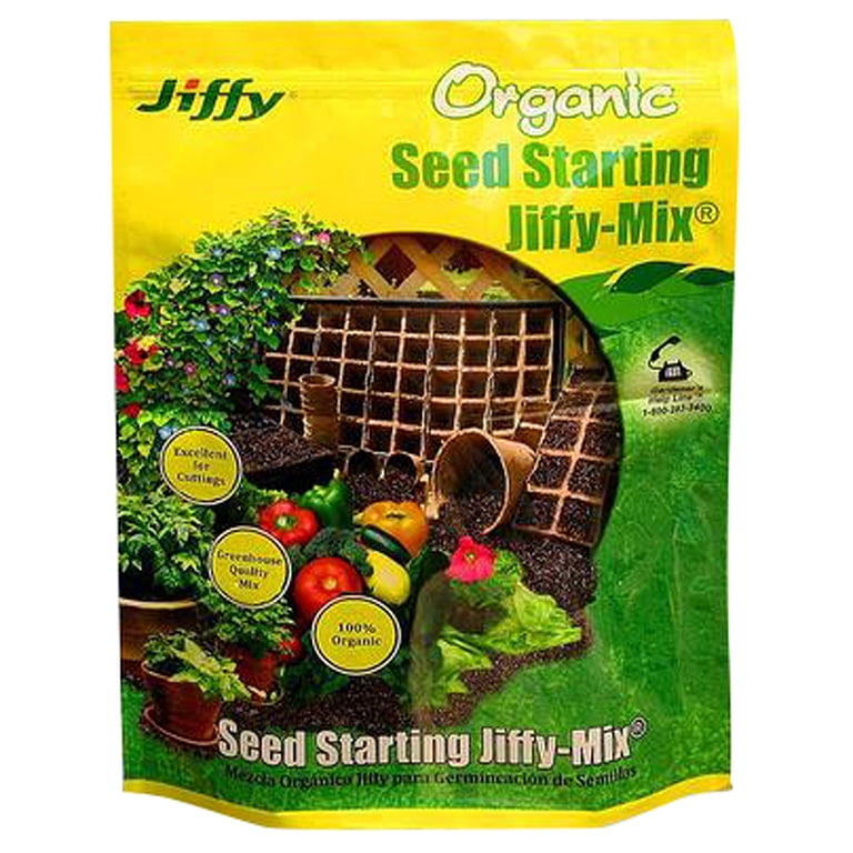 Jiffy, Premium Seed Starting Soil, 10 QT, Organic Greenhouse Mix