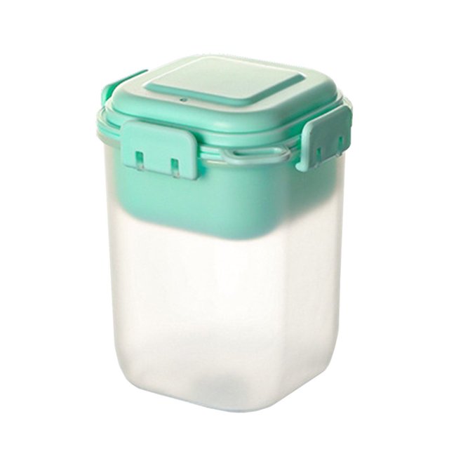 CNKOO Overnight Oats Container with Lids - Plastic Containers with Lids - Oatmeal Container to go | Portable Cereal and Milk Container on the go | Airtight Snap Lock Storage Jars