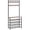 Greige + Black, variant on Hall Tree, Coat Rack with Shoe Rack, Hall Tree with Bench, 5 Tier Shoe Storage Organizer with 9 Hooks for Entryway, Closet, Sturdy, Industrial, Rustic Brown and Black BF80MT01G2