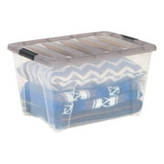 IRIS 53 Qt. Plastic Storage Bin with Lid, Stackable Storage Containers, Tote