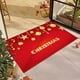 thumbnail image 5 of Felpudo Navideño Rojo de Terciopelo Cristal para Baño, Absorbente | Antideslizante | Poliéster | 40×60 Cm | Felpudo con Estampado de Feliz Navidad, 5 of 6
