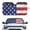 American Flag Pattern, variant on HUIACONG Tropical Sunset Palm Print Foldable Sunshade Block Sun Rays Easy Storage Windshield Sun Shade for Car Windshield Trucks Windshield Covers