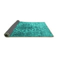 thumbnail image 2 of Ahgly Company Indoor Square Persian Turquoise Blue Traditional Area Rugs, 4' Square, 2 of 4