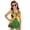 Yellow and Green - Jamaican Flag Leopard, variant on DISNIMO Palm Tree Stripe Print Girls One Piece Swim Dress Hawaiian Beach Swimsuit with Skirt Quick Dry Swimwear Sleeveless Bathing Suit Size 3-13