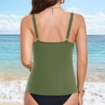 thumbnail image 4 of Womens Swimsuits, Duoif Tankini Tops Only Tummy Control Swim Tank Top with Built in Bra Womens Swim Tops No Bottom Green XL, 4 of 6