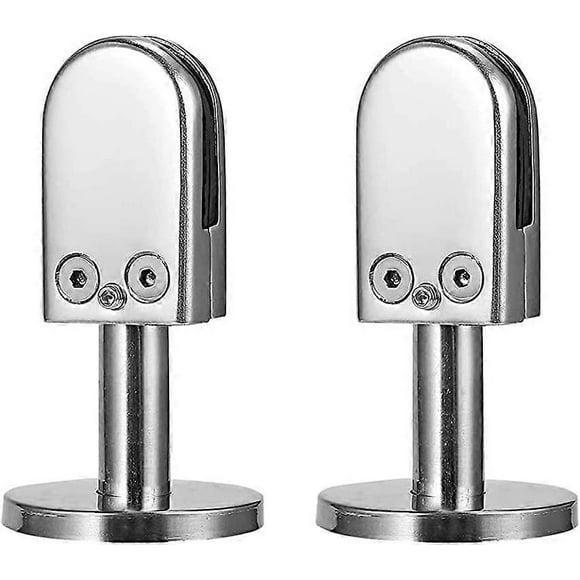 Glass Stair Clamp,2pcs 6-8mm,304 Stainless Steel,Glass Railing Clamps,Bottom Support Column,Adjustable