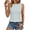 Light Blue, variant on Sleeveless Tank Tops for Women Crew Neck Gingham Smocked Blouses Ruffle Hem Casual Summer Shirts, XL