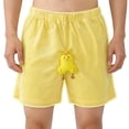 thumbnail image 2 of Mens Casual Shorts Chicken Pajama Unisex Cute Animal Pants Funny Cartoon Bottoms Comfortable Sleepwear Yellow XXL, 2 of 4