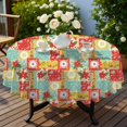 thumbnail image 4 of Pioneer Flower Floral Print Pattern Round Tablecloth 60 X 60 Inch, Wrinkle Resistant Wipeable Table Cloth for Kitchen Dining Picnic Patio Party, 4 of 6