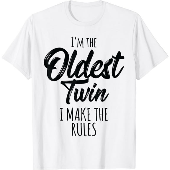 Twins Shirt Matching Birthday Sibling Oldest Twin T-Shirt