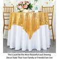 thumbnail image 4 of Viworld Sequin Tablecloth-Gold Sequin Table Overlay and Sequin Tablecloth/Linen for Wedding/Party/Event/Decoration-Gold, 4 of 5