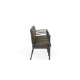 thumbnail image 2 of Amherst Steel Reception Waiting 4 Seat Tandem Seating / Charcoal Steel / Brown, 2 of 3