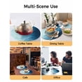 thumbnail image 2 of 13 Inch Round Placemats Set of 6, Blue Ombre Non Slip Heat Insulation PP Table Mats, Coastal Beach Modern Abstract Art Washable Place Mats for Kitchen Dining Party Table Decor, 2 of 7