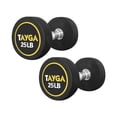 thumbnail image 1 of Par de Mancuernas Redondas Tayga 25LB de Acero y Caucho, 1 of 4