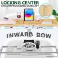 thumbnail image 3 of SereneLife Bathtub Tray - Expandable Bath Tray for Tub, Foldable Adjustable Bamboo Caddy with Non-Slip Handles, Device Holder and Wine Glass Slot for Bathing Luxury Folding, Hard Back, 3 of 6