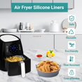 thumbnail image 2 of Moule en Silicone pour Friteuse à Air Chaud, 2 Pcs Accessoire Moule pour Panier Réutilisable Friteuse à Air Chaud Plat Pot Rond Pliable Doublure pour Friteuse à Air, Micro-Ondes, Four, 2 of 5
