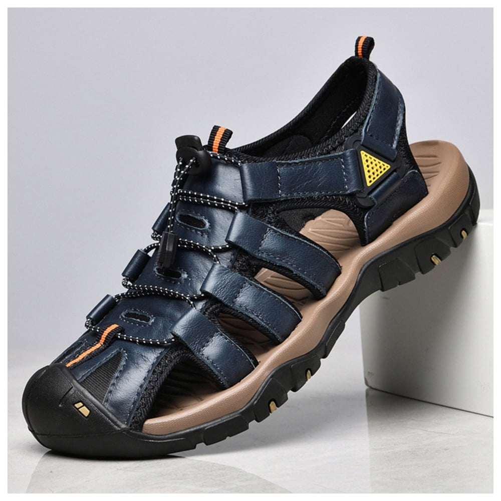 Hiking Sandals Men\'s Dark Blue Athletic Cushioned Closed Toe Fisherman Shoes Men main image 3