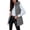Dark Gray, variant on Cmfcve Womens Plus Size Full Zip Puffer Vest Long Hooded Sleeveless Padded Jacket Fall Winter Casual Quilted Warm Outerwear