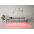 thumbnail image 3 of Ahgly Company Machine Washable Indoor Round Oriental Red Traditional Area Rugs, 4' Round, 3 of 4