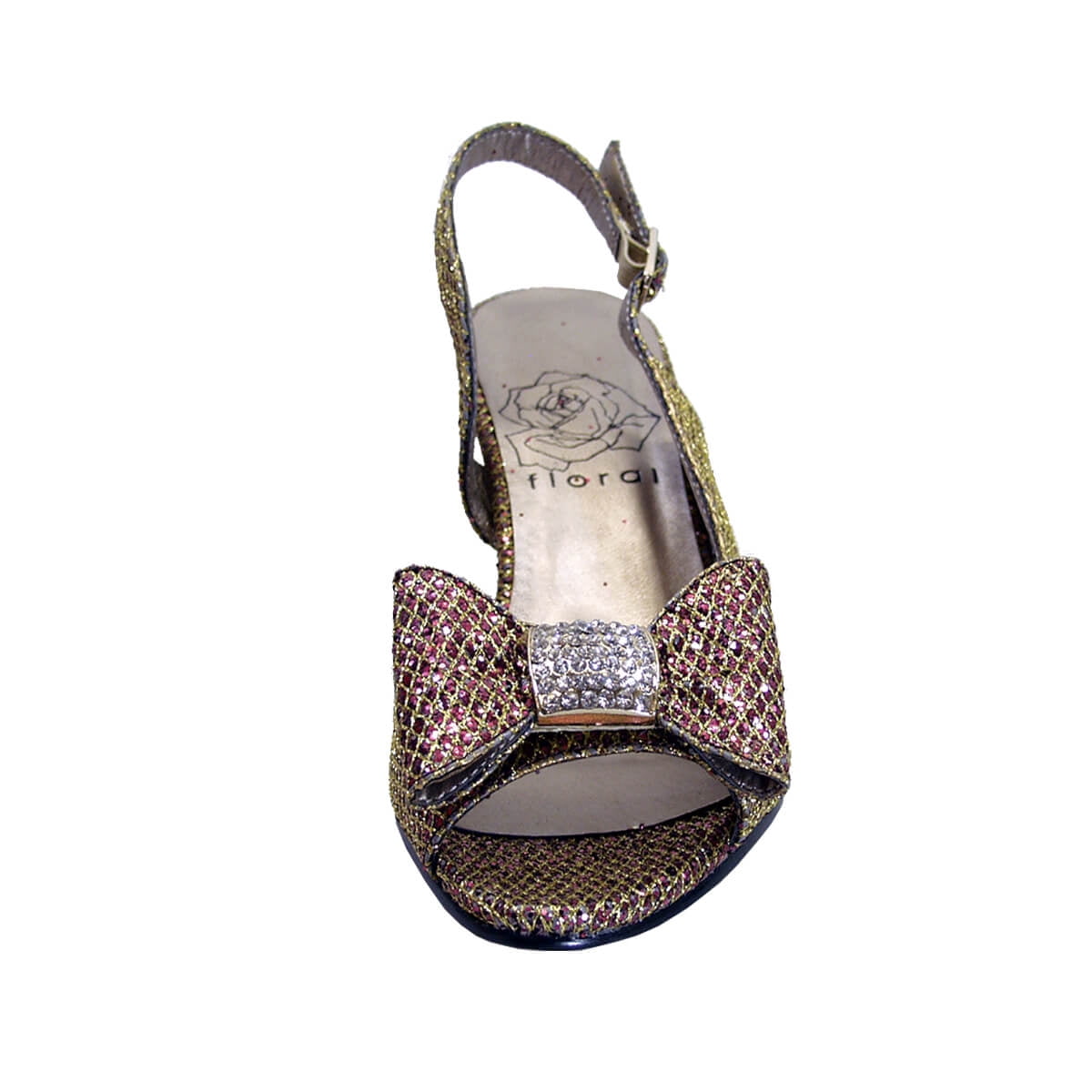 FLORAL Xandra Women's Wide Width Slingback Heeled Sandals BRONZE 8