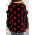 thumbnail image 2 of Sherrylily Women Heart Printed Long Sleeve Tops Tee Fashion Shirts S-2XL, 2 of 3