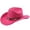 Hot Pink, variant on Timeless Western Cowboy Hat for Outdoor Adventures with Curved Brim Ideal for Travel Riding and Daily Leisure, White
