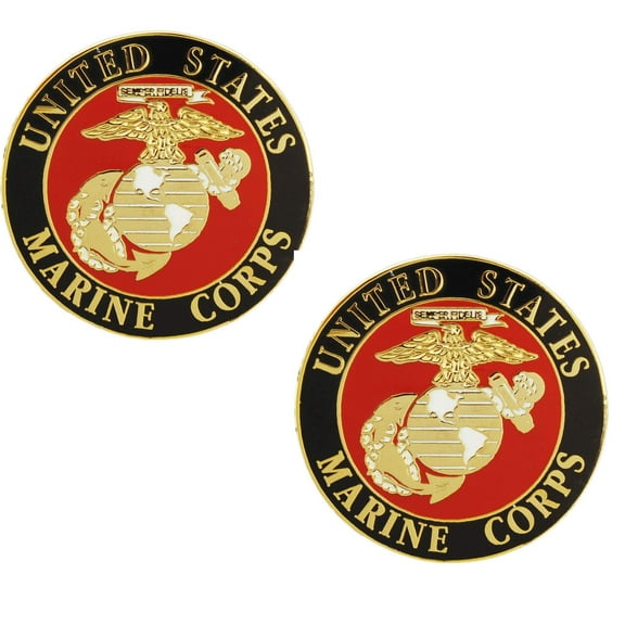 Officially Licensed United States Marine Corps USMC 1" Lapel Pin 2 Pins
