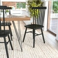 thumbnail image 4 of Flash Furniture Ingrid Windsor Commercial Solid Wood Dining Room Chairs, Set of 2, Black, 4 of 14