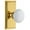 Lifetime Brass, variant on Grandeur Hyde Park Door Knob with Carre Plate