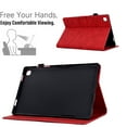 thumbnail image 2 of Embossed Folio Flip Smart Case Cover for Samsung Galaxy Tab S6 Lite 10.4" 2020 / 2022 / 2024, Premium PU Leather Kickstand Card Slots Magnetic Auto Sleep / Wake with Pen Slot Case, Red, 2 of 5