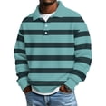 thumbnail image 1 of Hombres de Manga Larga Vintage Impreso Botón Abajo Cuello Turndown Color Sólido Casual Camisa Suave para el Verano, 1 of 5