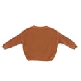 thumbnail image 6 of Styles I Love Unisex Baby Toddler Boys Girls Knitted Crewneck Long Sleeve Solid Pullover Sweater Autumn Winter Cozy Top (Brown, 12 Months), 6 of 7