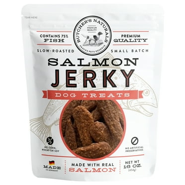 Butcher's Naturals Salmon Flavor Jerky Treats for Dogs, 16 oz