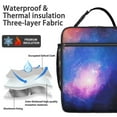 thumbnail image 4 of Space and Moon Theme Bento Bag – Starry Night Galaxy Insulated Lunch Box with Astronaut & Planet Print, Durable Waterproof Cooler for School, Office, or Hiking, 4 of 5