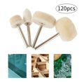 thumbnail image 3 of 120x Felt Polishing Buffing Polisher Pads Wool Plastic Dremel Rotary Tool Kit, 3 of 9